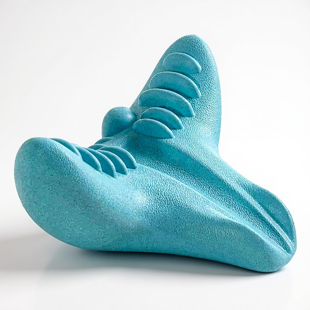 Almohada de tracción cervical Cervicare+ sobre fondo de estudio